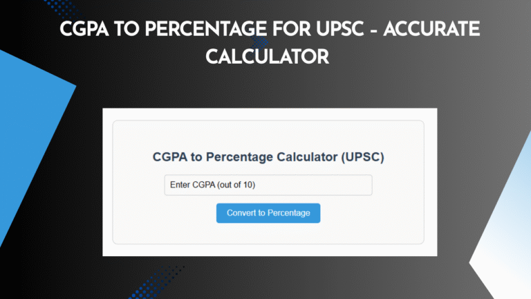 CGPA to Percentage for UPSC
