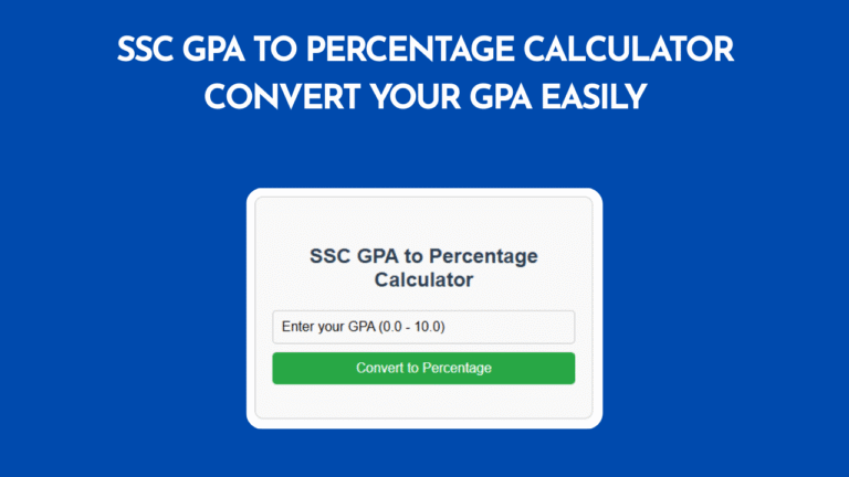 SSC GPA to Percentage