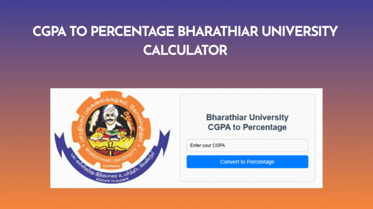 CGPA to Percentage Bharathiar University Calculator