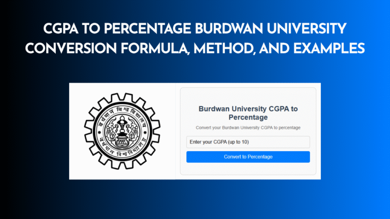 CGPA to Percentage Burdwan University