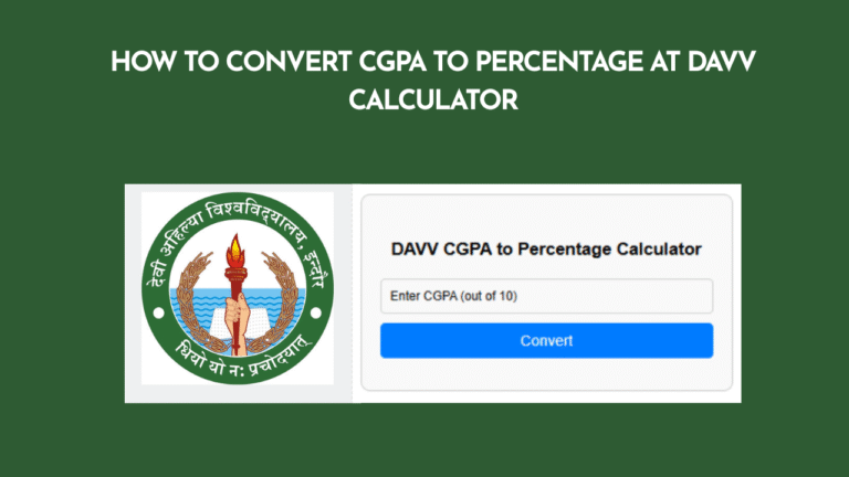 CGPA to Percentage DAVV Calculator