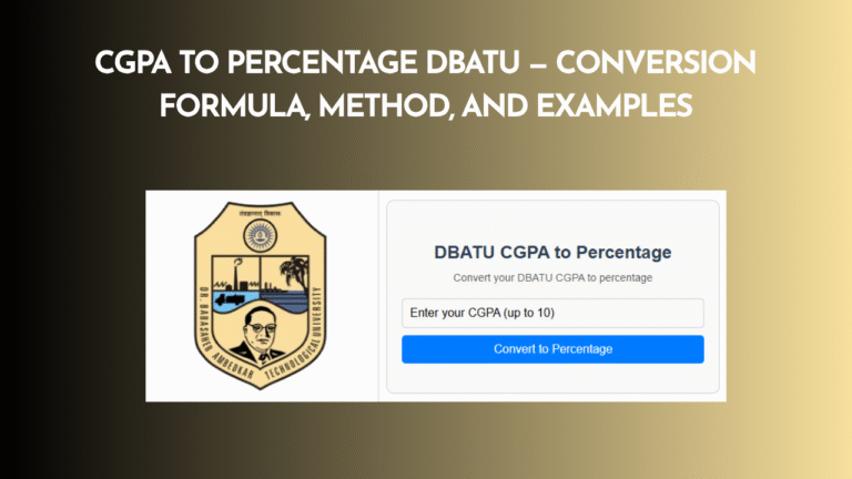 CGPA to Percentage DBATU