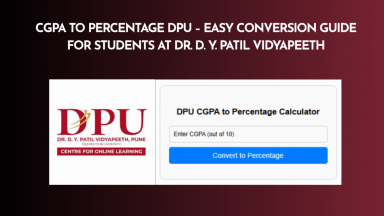 CGPA to Percentage DPU