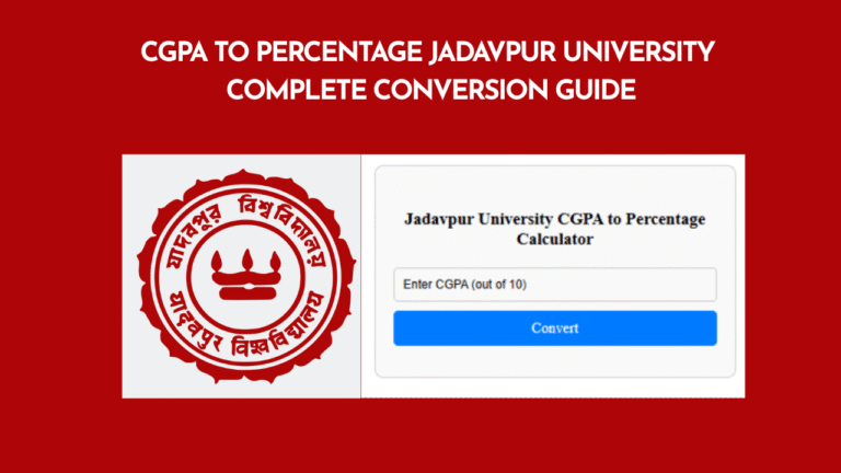 CGPA to Percentage Jadavpur University