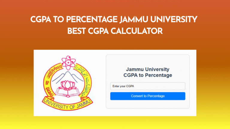 CGPA to Percentage Jammu University
