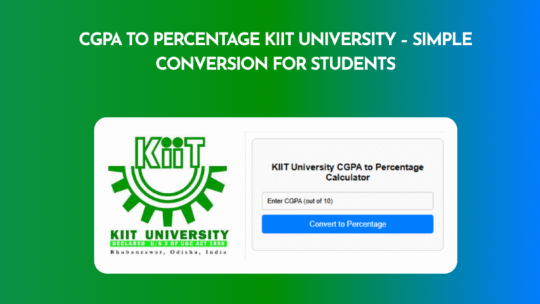 CGPA to Percentage KIIT University
