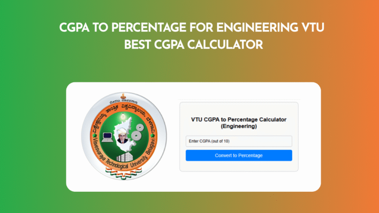 CGPA to Percentage for Engineering VTU
