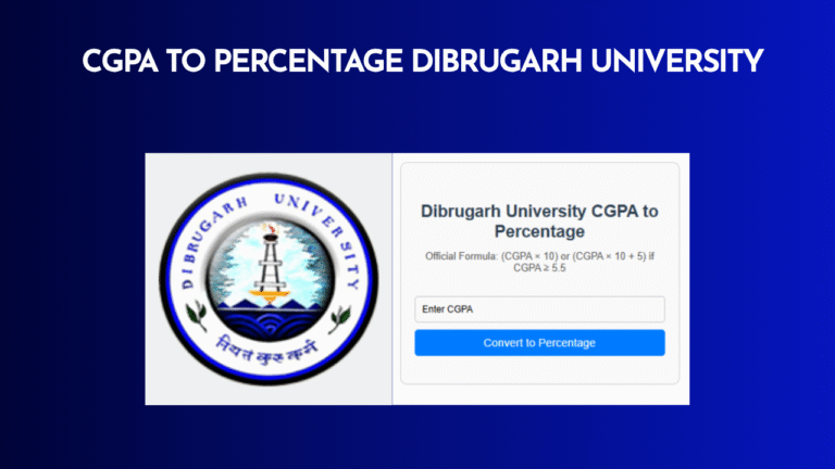 Cgpa To Percentage Dibrugarh University