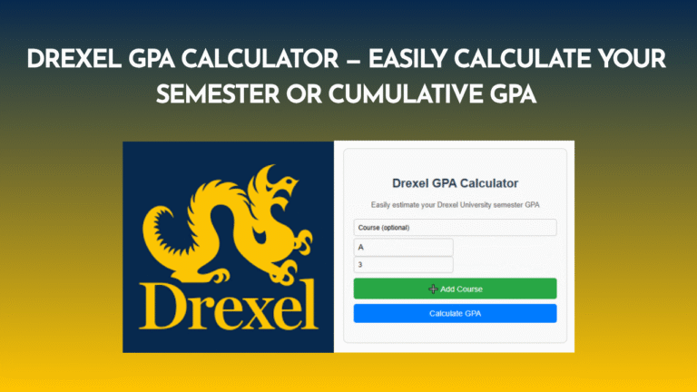 Drexel GPA Calculator