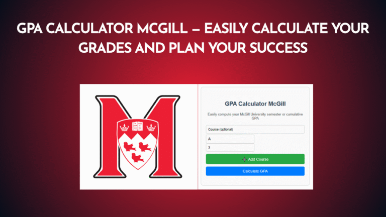 GPA Calculator McGill