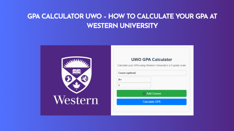 GPA Calculator UWO