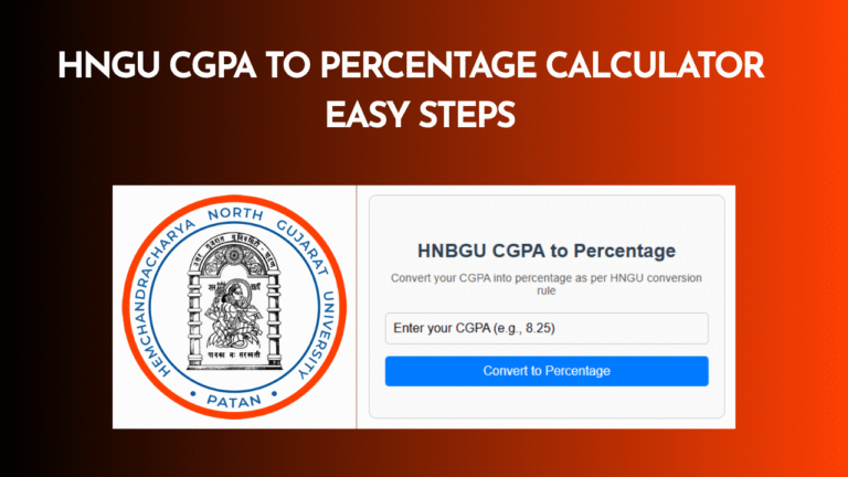 HNGU CGPA to Percentage Calculator