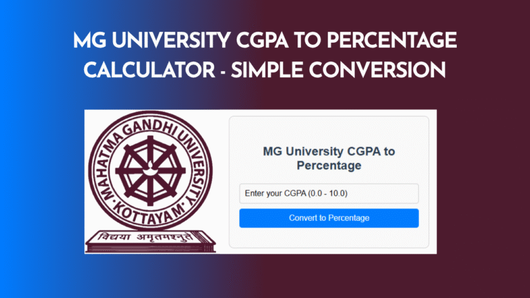 Mg University Cgpa to Percentage Calculator