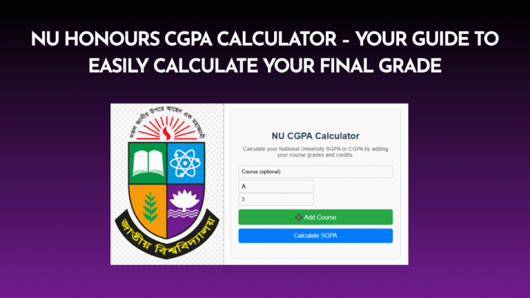 NU Honours CGPA Calculator