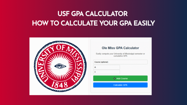 Ole Miss GPA Calculator