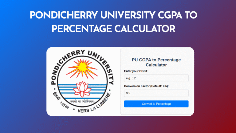 Pondicherry University CGPA to Percentage
