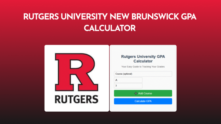 Rutgers University GPA Calculator