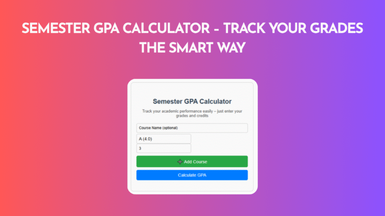 Semester GPA Calculator