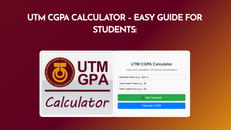 UTM CGPA Calculator