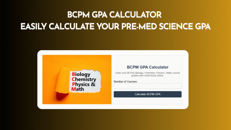 BCPM GPA Calculator