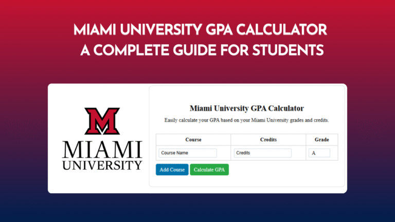 Miami University GPA Calculator