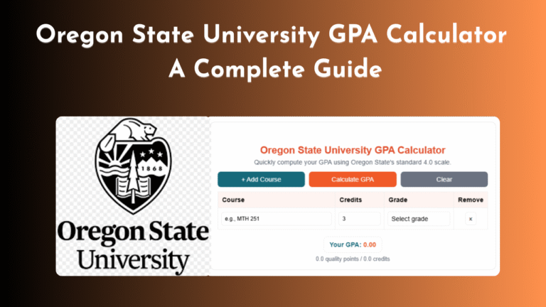 Oregon State University GPA Calculator