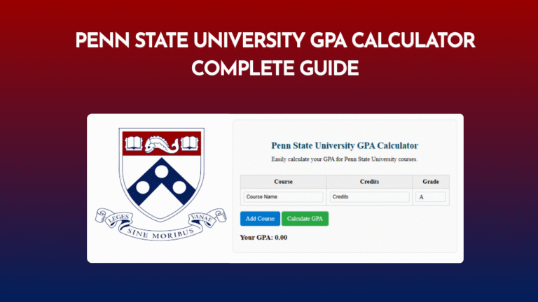 Penn State University GPA Calculator