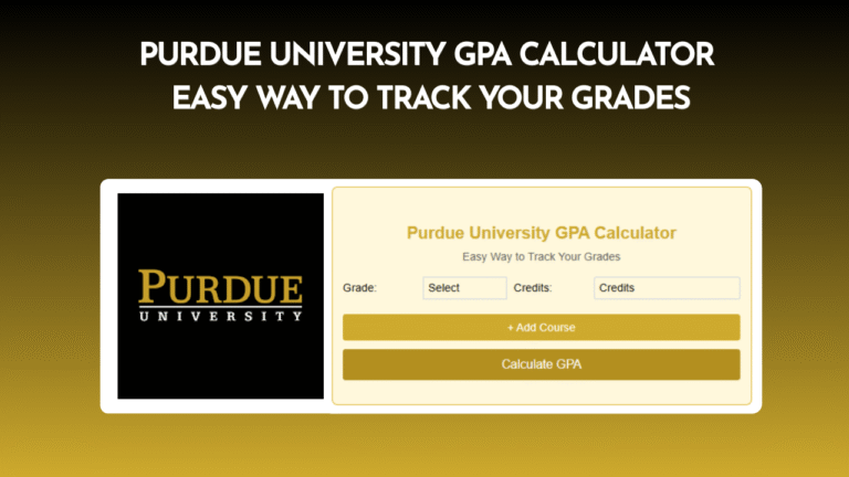 Purdue University GPA Calculator